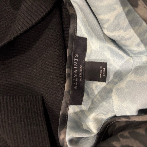 All Saints Hera Animal Print Midi Dress 2-in-1 size M - Picture 5 of 5